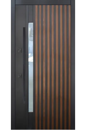 Вхідні двері Straj PROOF Rio-S Loft дуб темний/білий